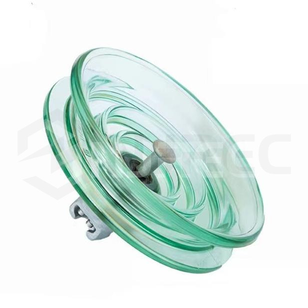 Est&aacute;ndar IEC de aisladores de vidrio de doble cobertizo U160BD 160 kN para l&iacute;neas de alto voltaje