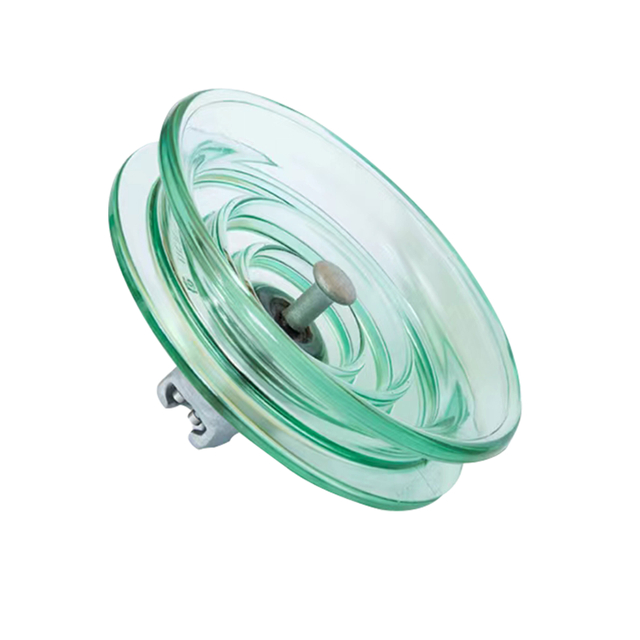  Aislador aislante de vidrio antivaho tipo tapa y pasador de alto voltaje U240 Aislador el&eacute;ctrico de vidrio templado de doble cobertizo